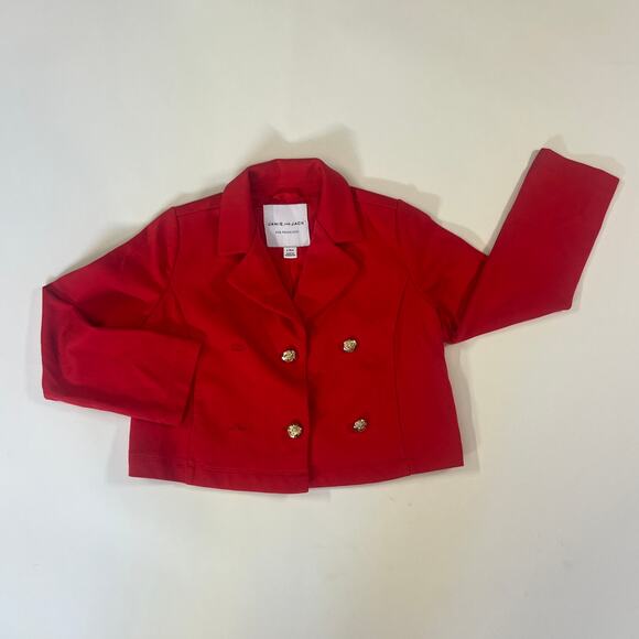 Janie and Jack Girls Red Blazer Jacket Size 5/6 - Picture 1 of 4